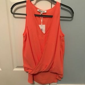 Elizabeth and James Peach Surplice Blouse